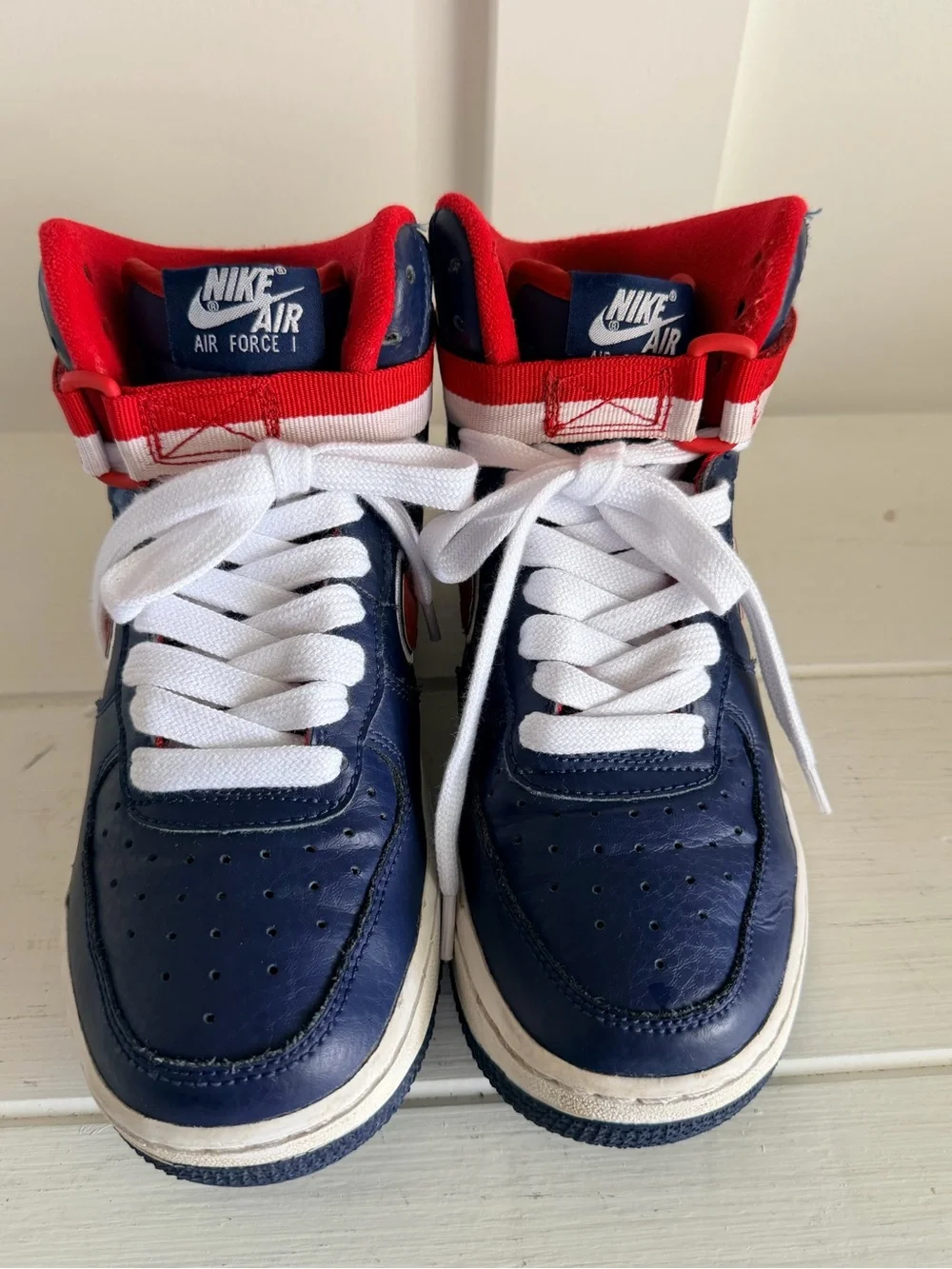 Nike Air Force 1 High LV8 Sport GS Wizards Dream Team Size 4Y Cleaned New Laces